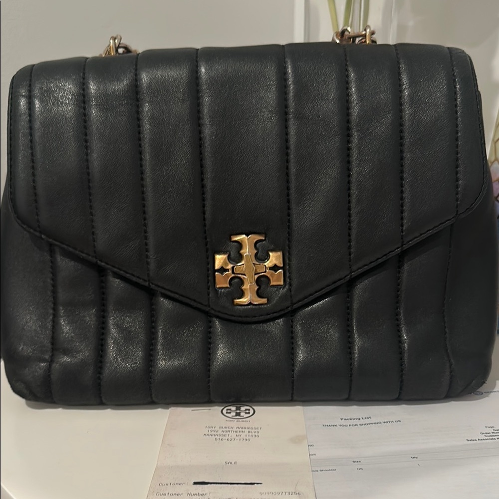 Tory Burch Black Quilted Leather Bag